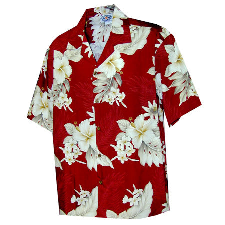 Hawaiian Ladies Aloha Shirt [Fern Hibiscus]