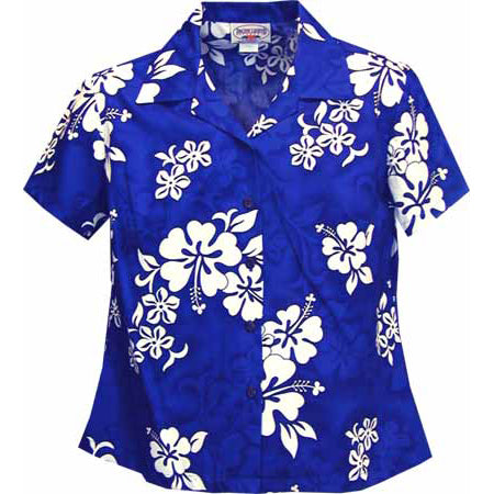 Hawaiian Ladies Aloha Shirt Fit [Hibiscus]