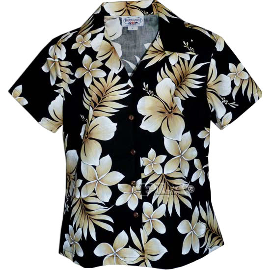 Hawaiian Ladies Aloha Shirt Fit [Pau Hibiscus]