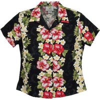 Hawaiian Ladies Aloha Shirt Fit [Plumeria Panel]