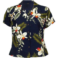 Hawaiian Ladies Aloha Shirt Fit [Hawaiian Orchid]