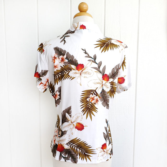 Hawaiian Ladies Aloha Shirt Fit [Hawaiian Orchid]