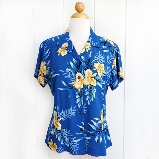 Hawaiian Ladies Aloha Shirt Fit [Orchid Fern]