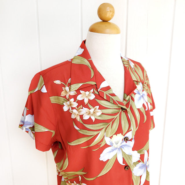 Hawaiian Ladies Aloha Shirt Fit [Paris Orchid]