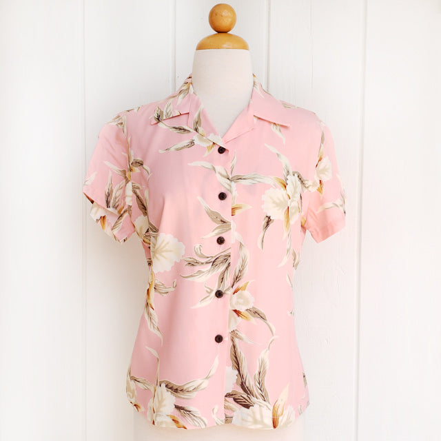 Hawaiian Ladies Aloha Shirt Fit [Retro Orchid]