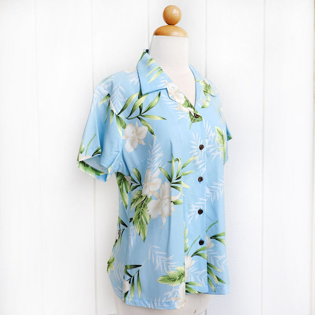 Hawaiian Ladies Aloha Shirt Fit [Retro Orchid]