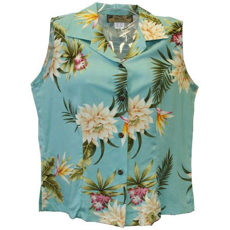 Hawaiian Ladies Sleeveless Aloha Shirt Sleeveless [Ceres]