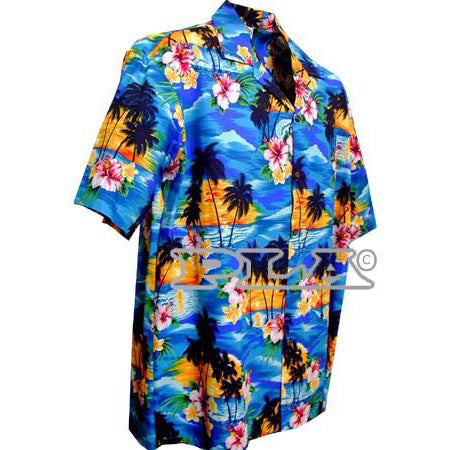 Hawaiian Men's Aloha Shirt Cotton [Hawaii Beach]