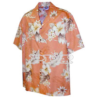 Hawaiian Men's Aloha Shirt Cotton [Fern Hibiscus]