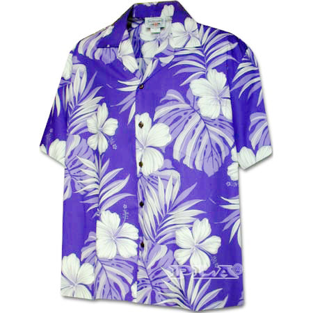 Hawaiian Men's Aloha Shirt Cotton [Hibiscus Nui]