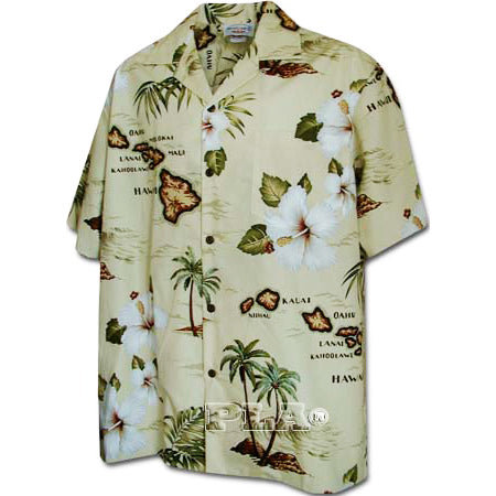 Hawaiian Men's Aloha Shirt Cotton [Monstera Fern]