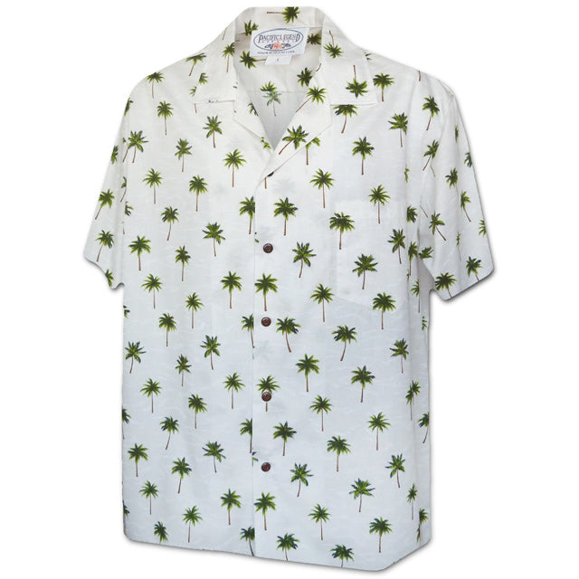 Hawaiian Men's Aloha Shirt Cotton [Palm"19]