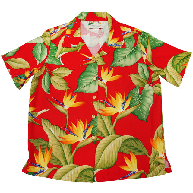 Hawaiian Ladies Aloha Shirt [White Ginger]