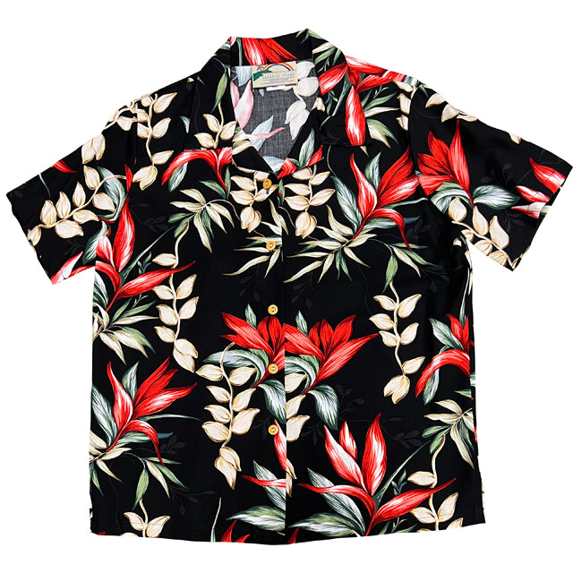 Hawaiian Ladies Aloha Shirt Fit [White Ginger]