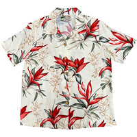 Hawaiian Ladies Aloha Shirt Fit [White Ginger]