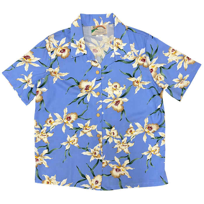 Hawaiian Ladies Aloha Shirt  [Star Orchid]