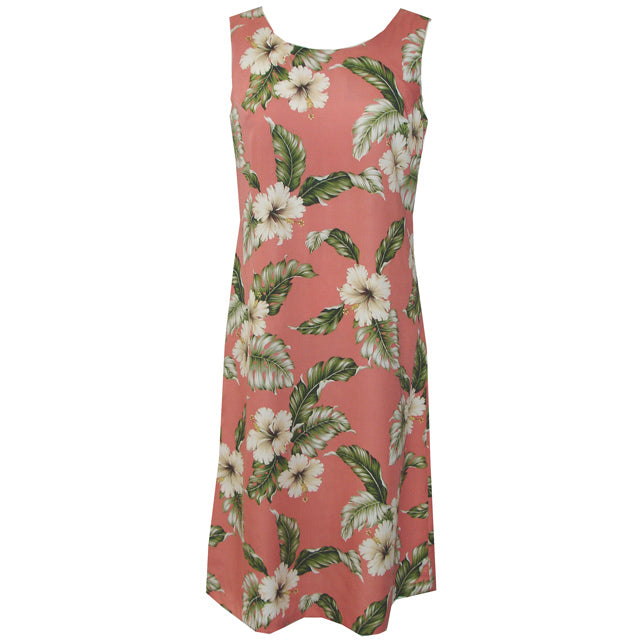 Hawaiian Tank Dress Semi-Long [Hibiscus Floral]