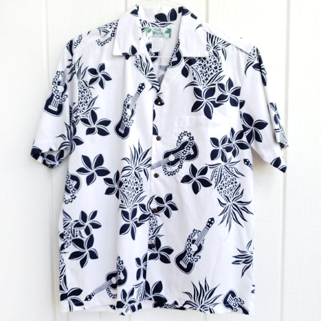 Hawaiian Men's Aloha Shirt Cotton [Ukulele Pineapple]