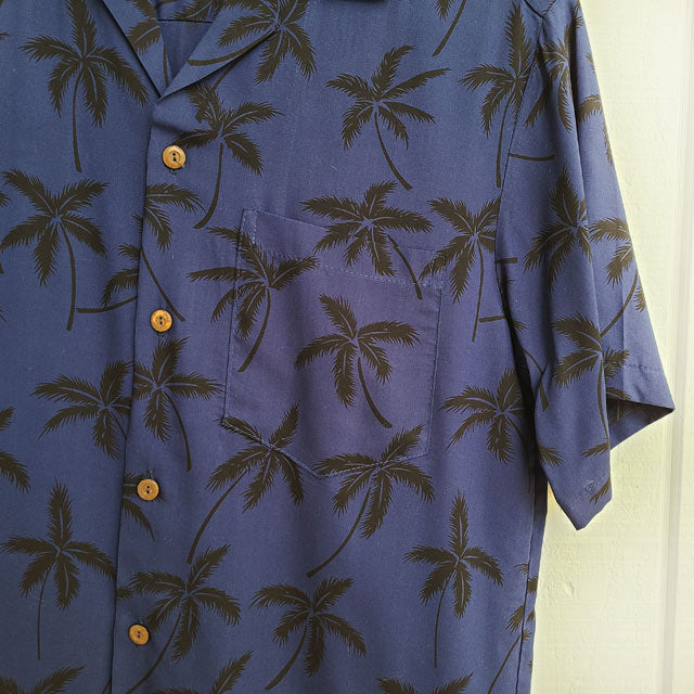 Hawaiian Men's Aloha Shirt Rayon [Palm Tree]