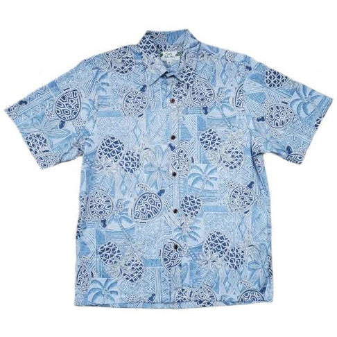 Hawaiian Men's Aloha Shirt Cotton [Turtle Pineapple]