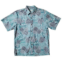 Hawaiian Men's Aloha Shirt Cotton [Turtle Pineapple]