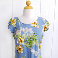 Hawaiian Sleeve Dress Semi-Long [Tube Rose]