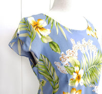 Hawaiian Sleeve Dress Semi-Long [Tube Rose]