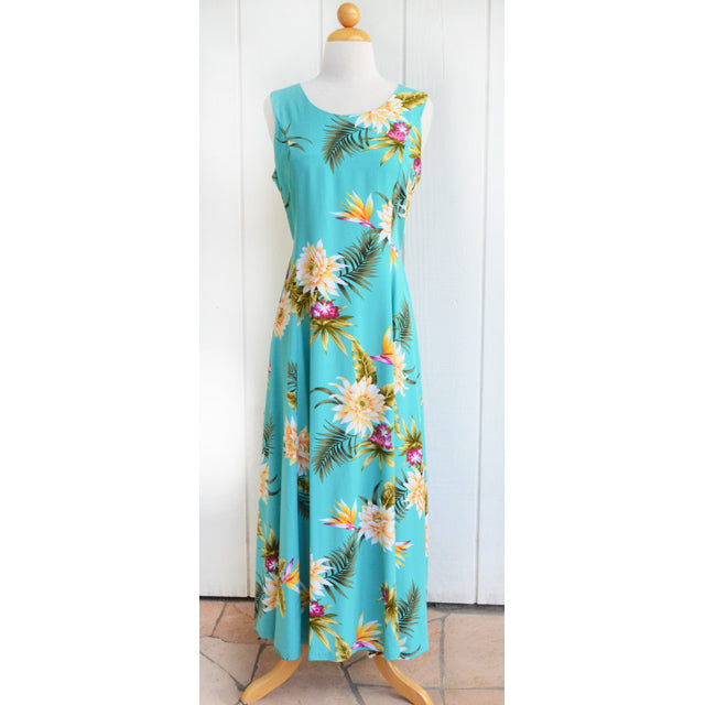 Hawaiian tank dress semi-long [Ceres]