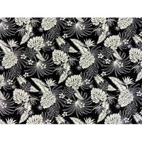 Hawaiian polycotton fabric BN-16-194 [Bird of Paradise / Monstera]