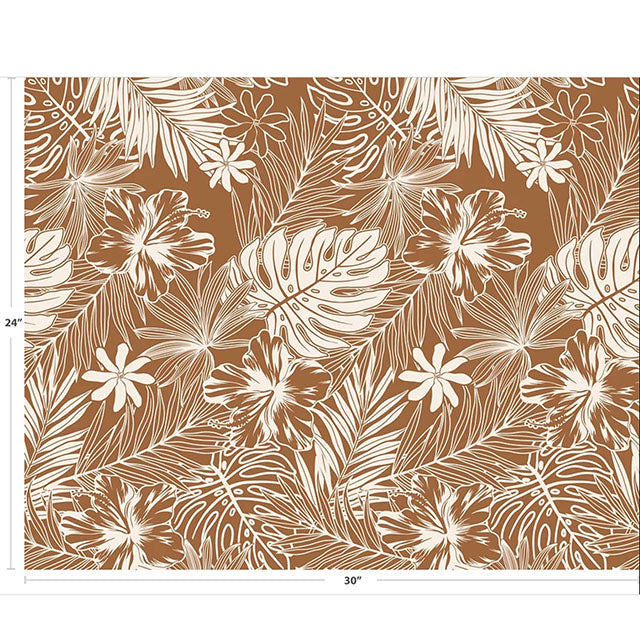 Hawaiian polycotton fabric CHOE-283R [Hibiscus Tiare]