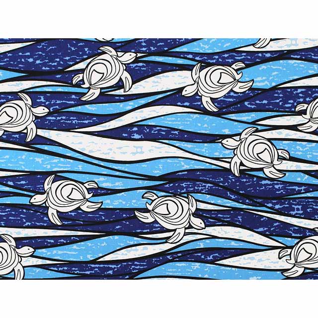 Hawaiian Cotton Fabric CHOE-549 [Ocean Turtle]