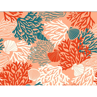 Hawaiian Cotton Fabric CHOE-557 [Coral &amp; Crumb]