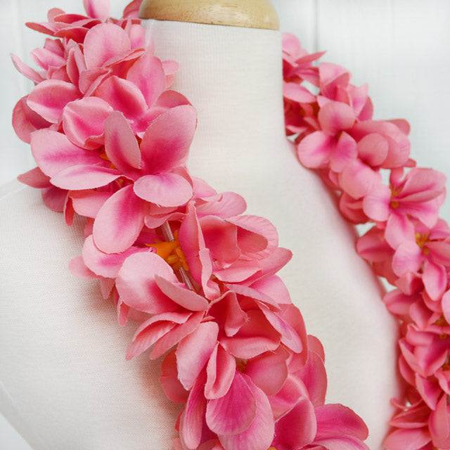 Hawaiian Hula Supplies Flower Lei [Aloha Plumeria/Double]