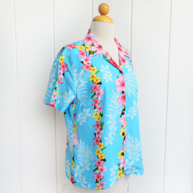 Hawaiian Ladies Aloha Shirt Fit [Hibiscus Panel]