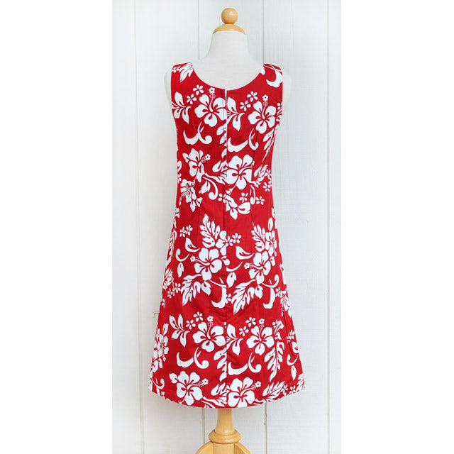 Hawaiian Tank Dress Semi-Long [Classic Hibiscus]