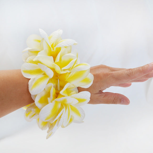 Hawaiian Hula Supplies Flower Bracelet/Anklet [Aloha Plumeria/Double]
