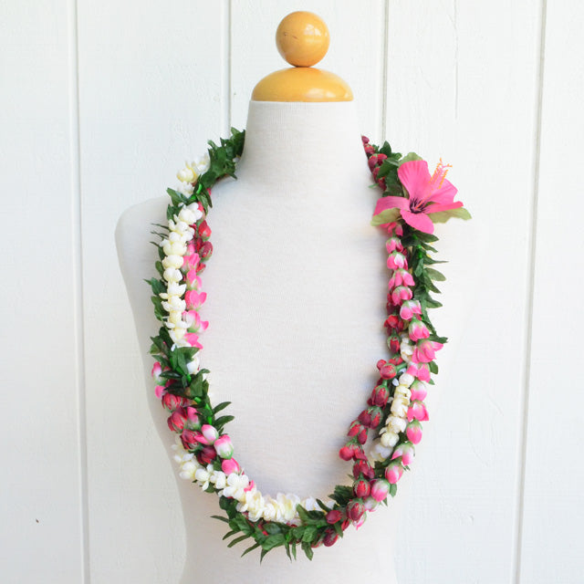 Hawaiian Hula Supplies Flower Lei [Pikake Rose Bud/Twist]
