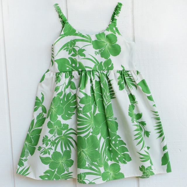 Kids Polycotton Bungee Dress [Nahenahe Hibiscus]