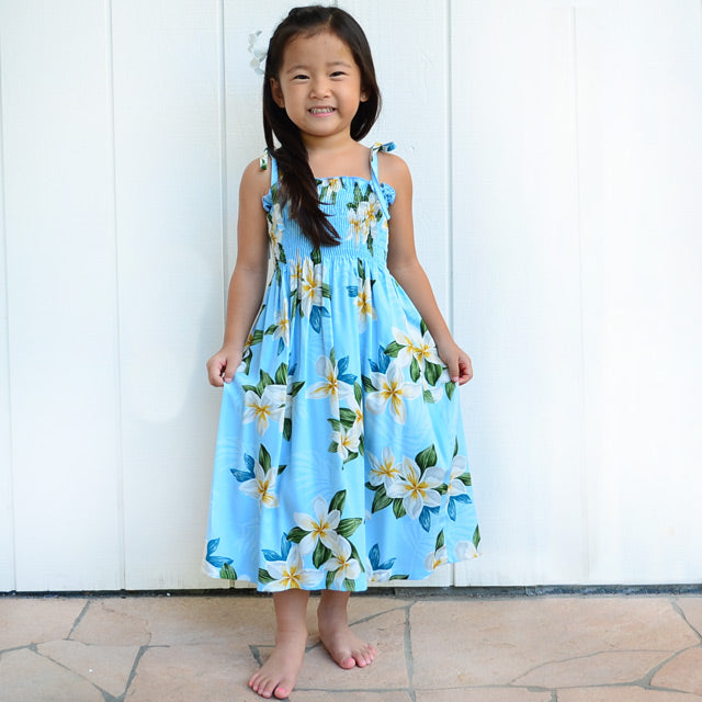 Kids Rayon Tunic Dress [Plumeria Shower]