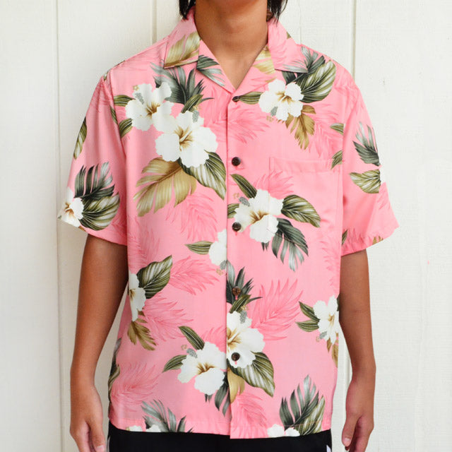 Hawaiian Men's Aloha Shirt Rayon [Lanikai Hibiscus]