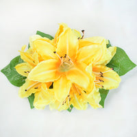 Hawaiian Hula Supplies Flower Hair Clip [Small Daily Lily/6 Flowers]