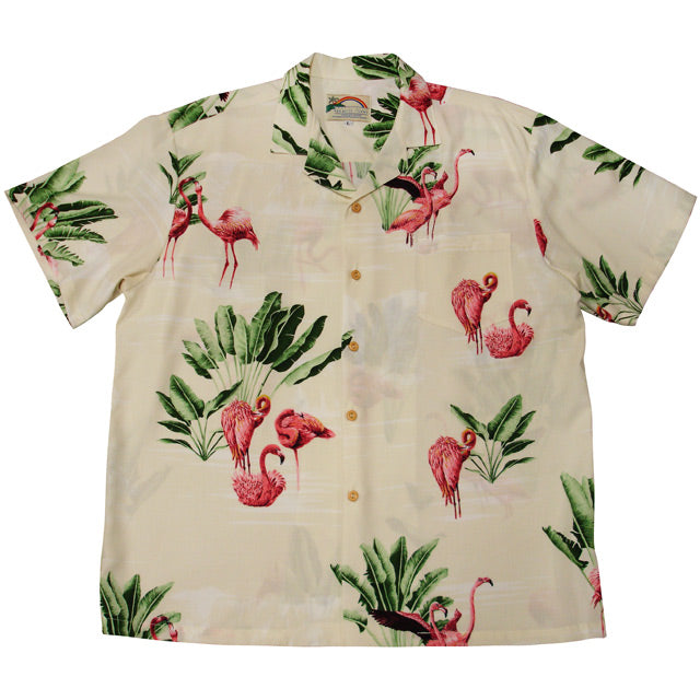 Hawaiian Ladies Aloha Shirt Fit [Flamingo 19”]