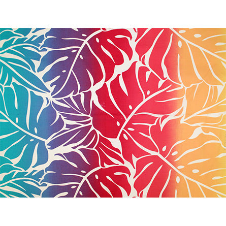 Hawaiian Polycotton Fabric GA-18-153 [Big Monstera]