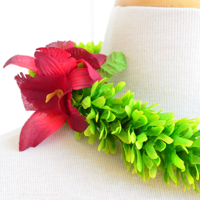 Hawaiian Hula Supplies Flower Headband [Green Rose/Double]