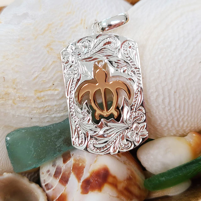Hawaiian Jewelry Pendant Head [Honu Tag]