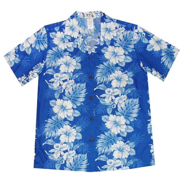 Hawaiian Men's Aloha Shirt Cotton [Hibiscus Front Panel]