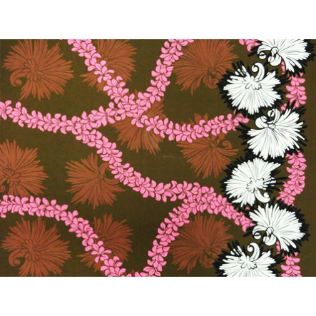 Hawaiian Polycotton Fabric LMH-12-734 [Border Lehua]