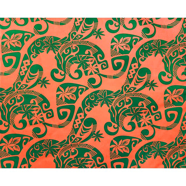 Hawaiian Polycotton Fabric LW-13-292 [Kukui Leaf &amp; Kukui Lei]