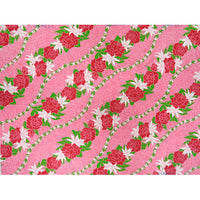 Hawaiian Polycotton Fabric LW-16-477 [Rose/Lily Bias]