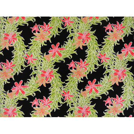 Hawaiian Polycotton Fabric LW-16-543 [Tiare Lei]